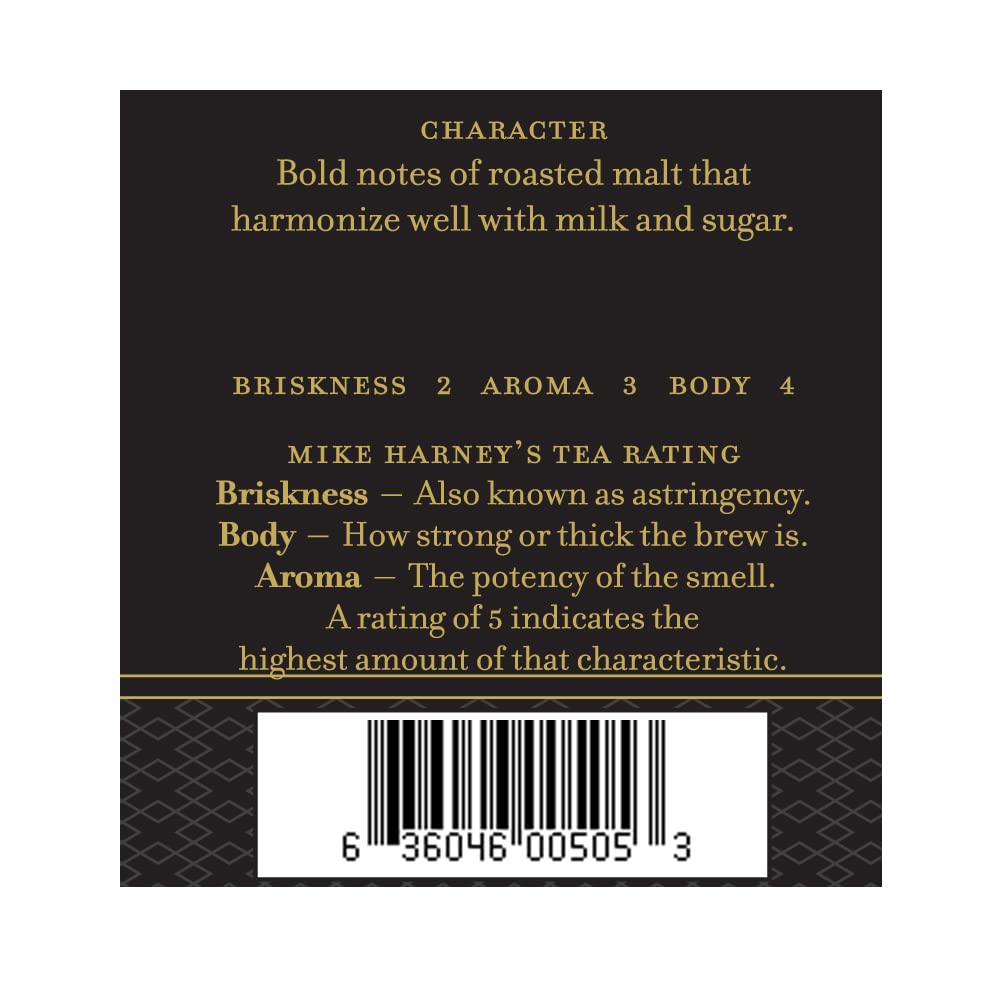 Harney and Sons Irish Breakfast Tea loose leaf close-up of bold tea leaves