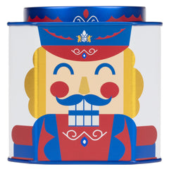Harney and Sons Nutcracker Blend tea bag close-up with chocolate notes and apricot pieces.