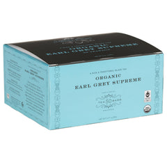 Harney and Sons Organic Earl Grey Supreme box of 50 tea bags for easy brewing.