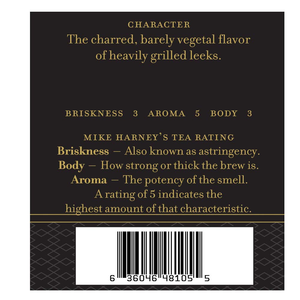 Organic certification label on Harney & Sons Gunpowder Green packaging.