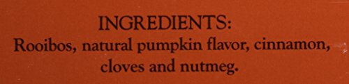 Close-up of Harney & Sons Pumpkin Spice Rooibos sachet for quick brewing.