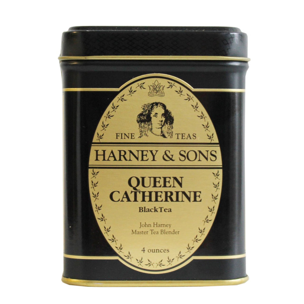 Harney and Sons Queen Catherine loose tea leaves ready to brew with a bold aroma.