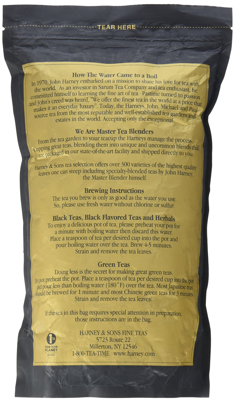Harney & Sons Rooibos-based tisane aroma highlights citrus and spice notes