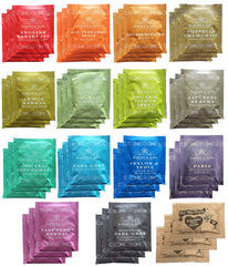 Harney & Sons tea bag sampler with honey crystals, ideal for gifting.