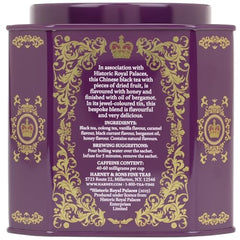 Harney & Sons Tower of London tea cup close-up with bergamot fruit notes.