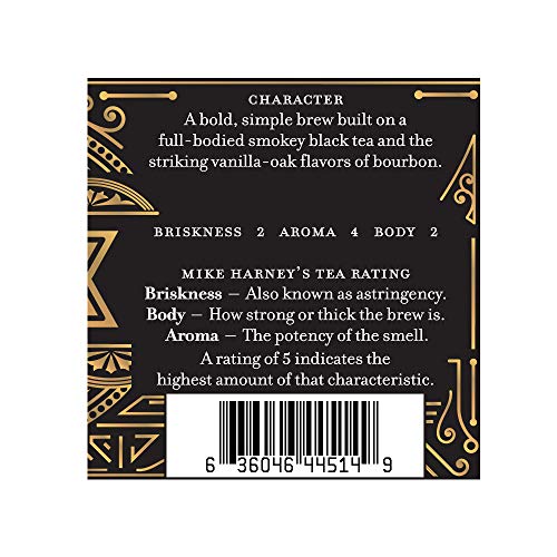 Elegant Harney & Sons Black Cask tin ready for brewing 30–40 cups from a 4 oz package.