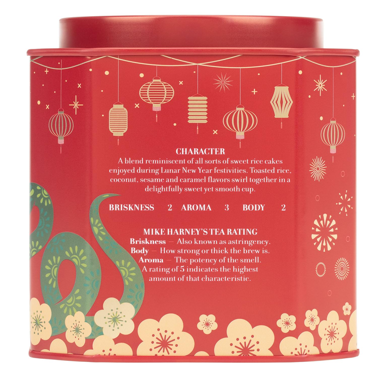 Harney & Sons black tea with toasted rice, coconut, sesame, and caramel delivers a smooth cup.