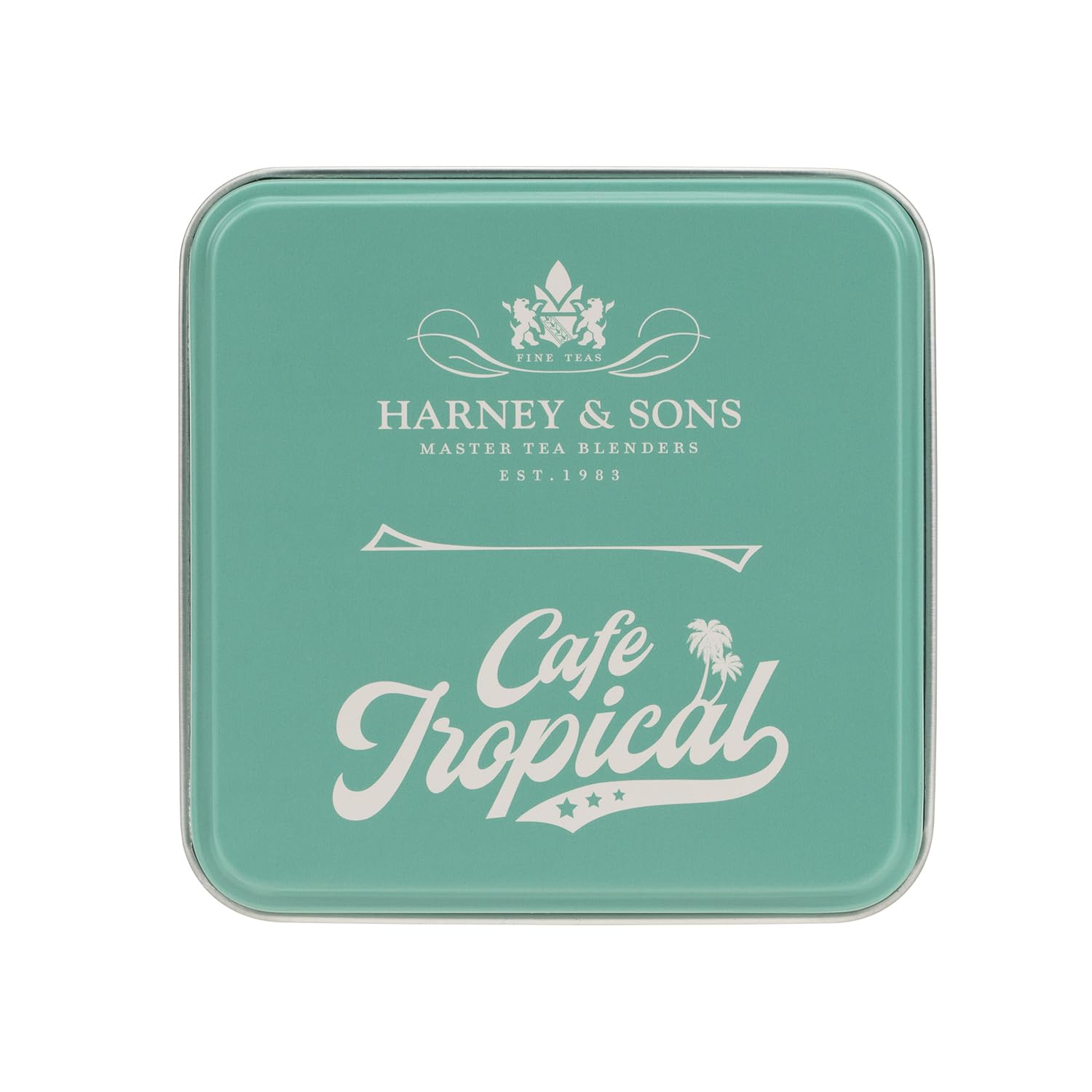 Harney & Sons Cafe Tropical Green Tea tropical aroma close-up evokes vacation-ready moments.