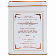 A steaming mug of Harney & Sons chai with warm spices, perfect for a comforting afternoon ritual.