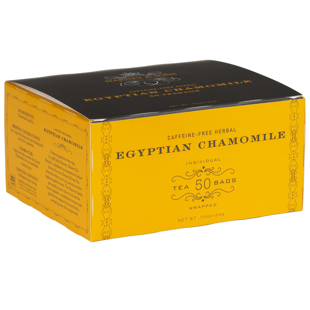 Harney & Sons chamomile tea bags in a 50-count box