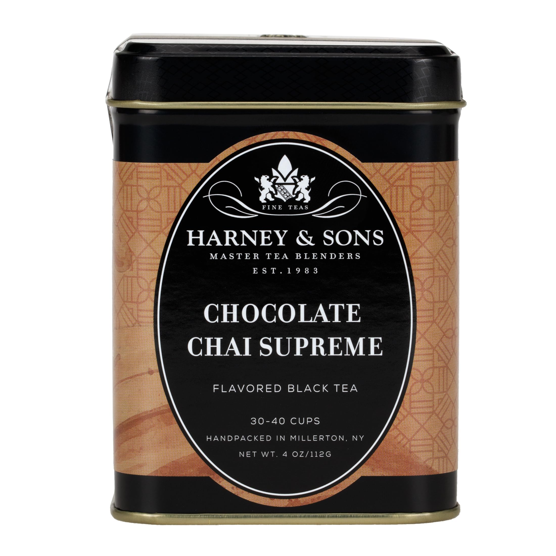 Harney and Sons Chocolate Chai Supreme loose tea leaves steeping with rich aroma