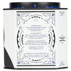 Sachets of Harney & Sons Cookies & Cream brew quickly with rich flavor