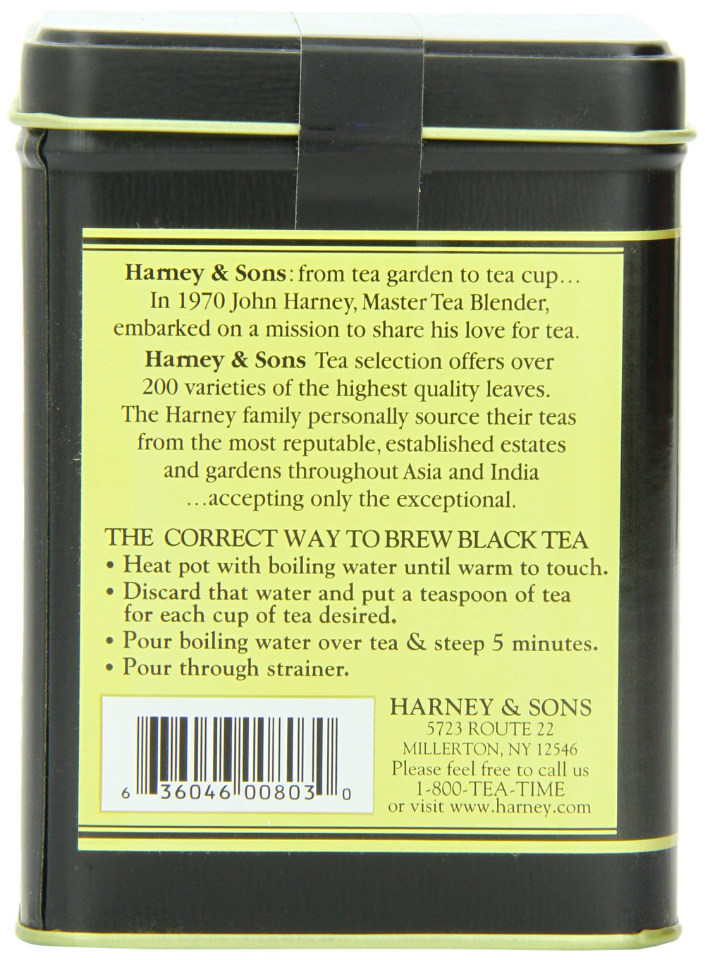Harney & Sons Darjeeling brewed cup showing pale color and delicate aroma.