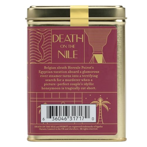 Death on the Nile tea sachets close-up, convenient single servings for a calming cuppa any time.