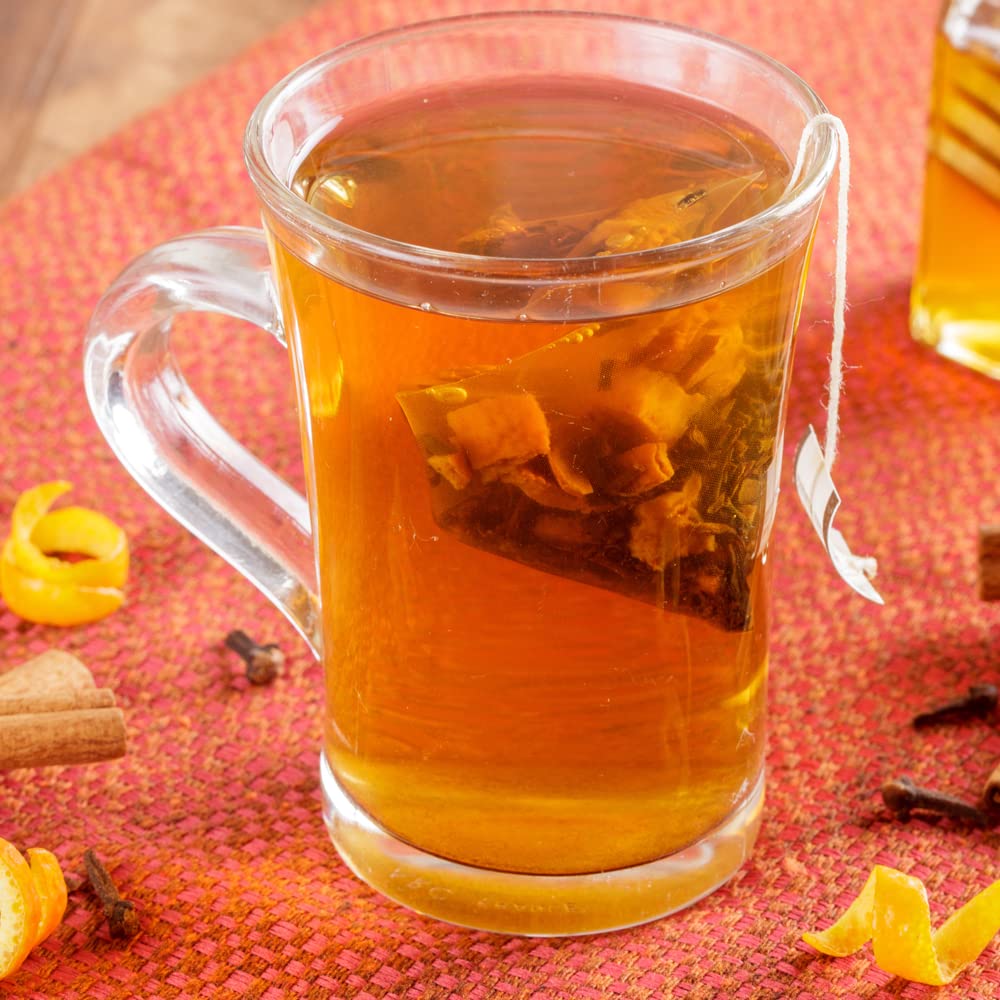Harney and Sons Decaf Hot Cinnamon cup steeping with inviting aroma