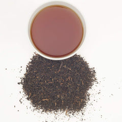 Harney & Sons Decaffeinated Assam tea in a cup, rich malty notes ideal with milk or solo.