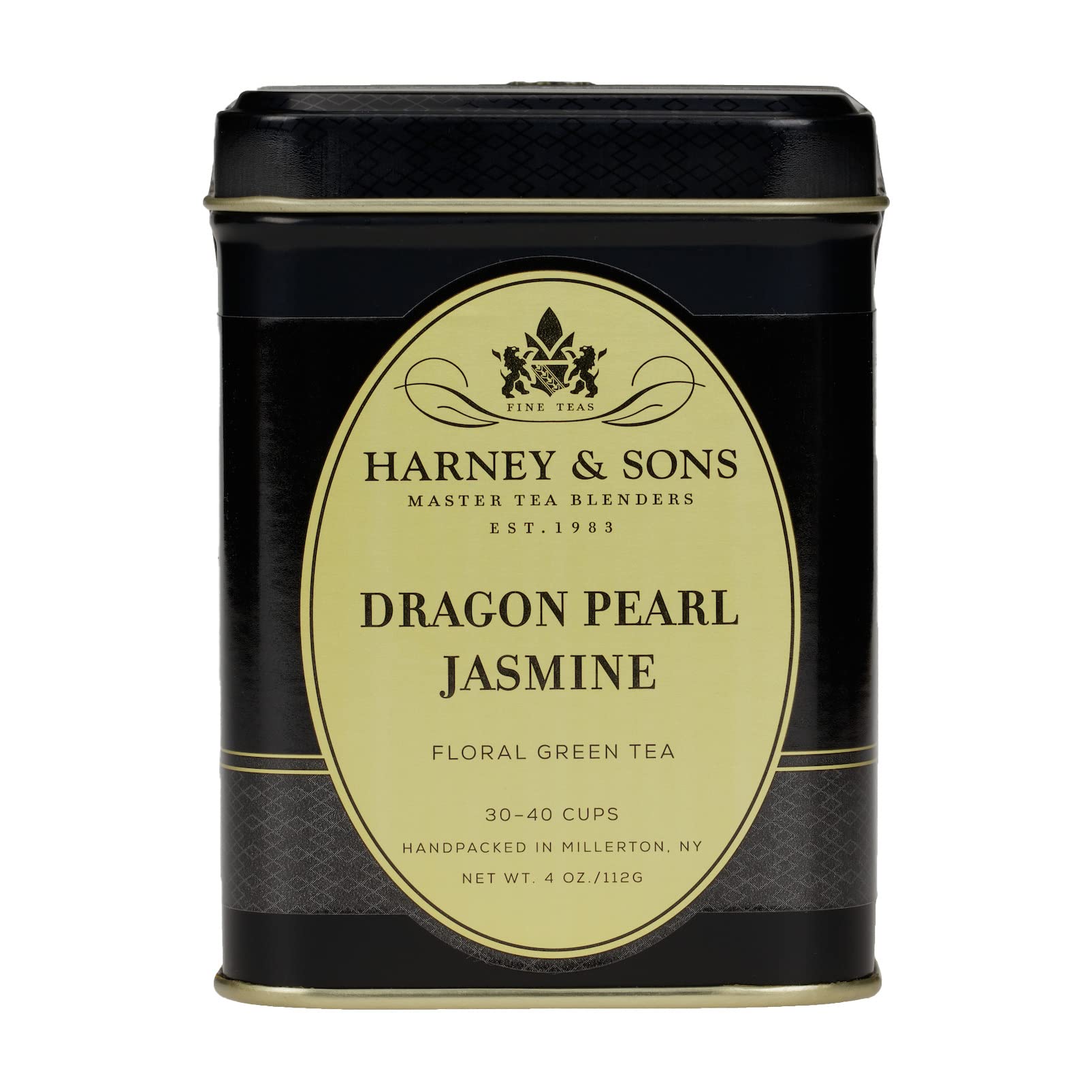 Harney & Sons Dragon Pearl Jasmine brews a light, fragrant cup for relaxing moments.
