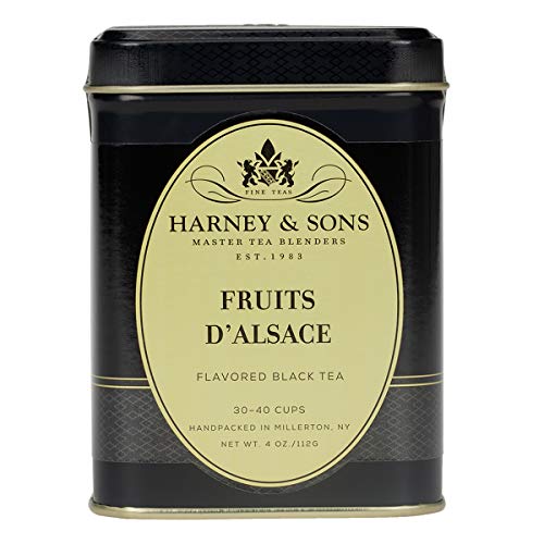 Harney & Sons loose-leaf Fruits d'Alsace with apricot and cherry flavors ready to brew