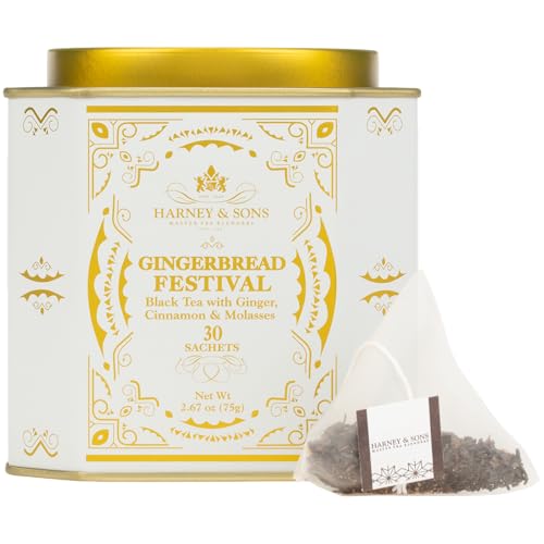 Harney & Sons Gingerbread Tea sachets — convenient single-serve infusions.