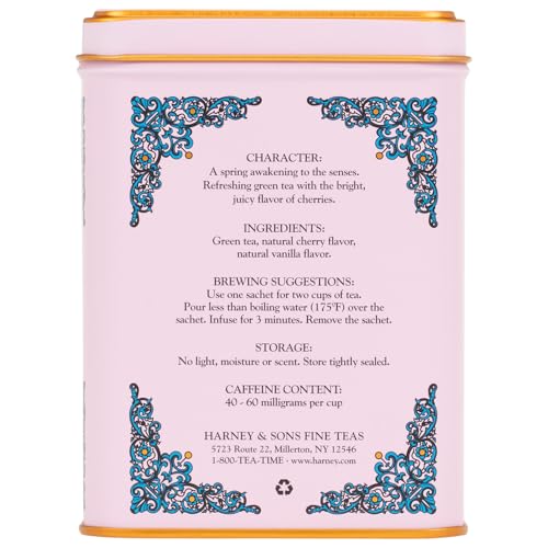 Harney & Sons green tea sachet in hot water showing smooth infusion.