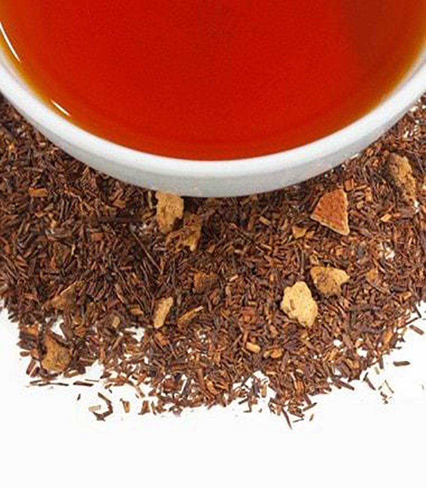 Harney & Sons Herbal Hot Cinnamon cup brew with warm cinnamon aroma.