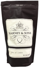 Harney & Sons Herbal Hot Cinnamon pack shot highlighting caffeine-free rooibos blend.