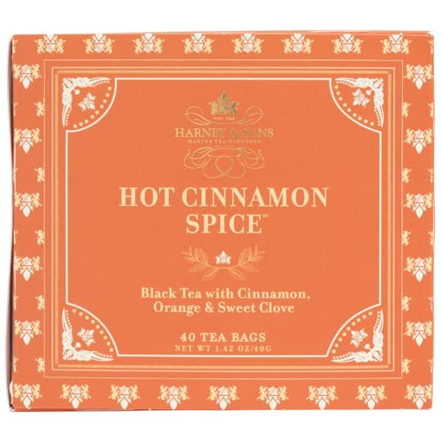 Harney & Sons Hot Cinnamon Spice cup steaming, ideal for a cozy morning.