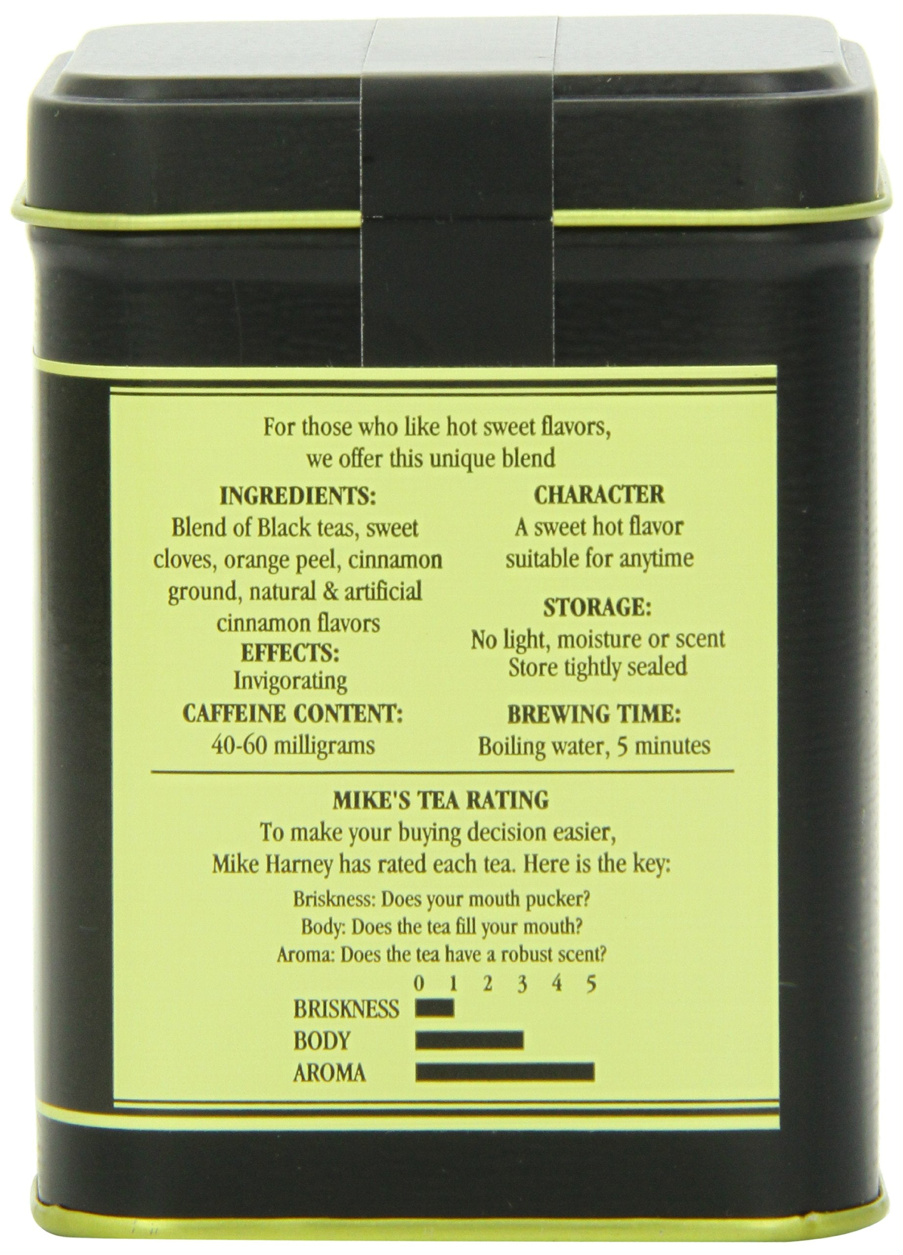 Harney & Sons orange peel and cloves visible in the blend.