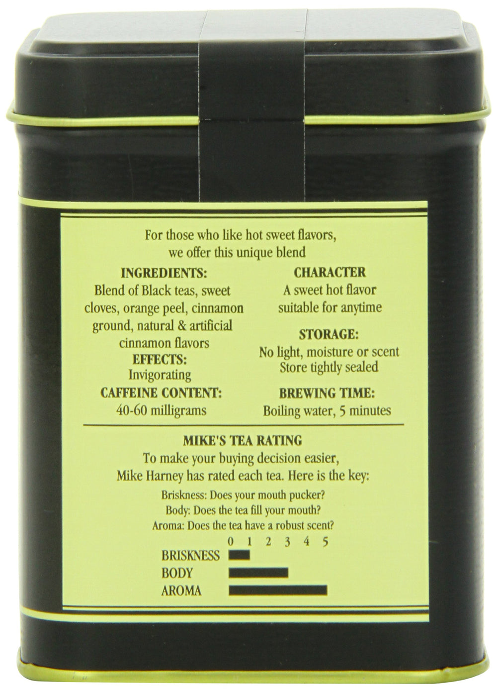 Harney & Sons orange peel and cloves visible in the blend.