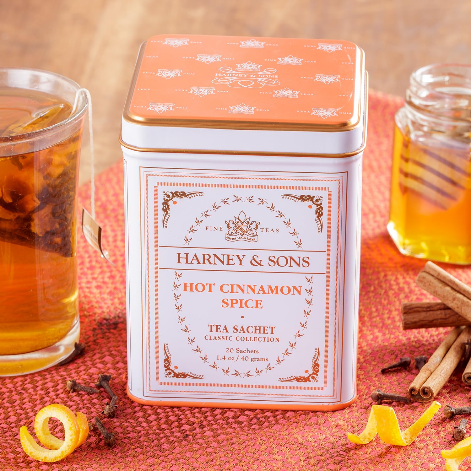 Harney & Sons spice blend with orange peel and cloves for aroma