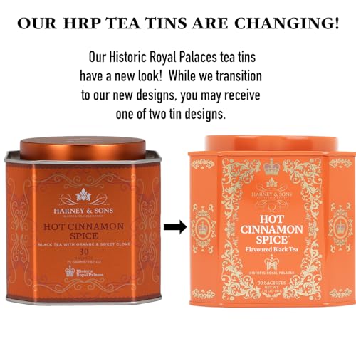 Harney & Sons Hot Cinnamon Spice sachets for a quick, flavorful brew.