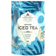 Harney and Sons iced tea poured over ice for a refreshing serve.