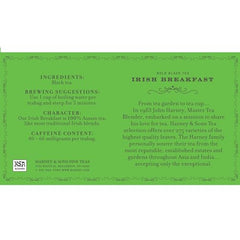 Harney & Sons Irish Breakfast Tea cup image features a steaming mug perfect for a bold start.