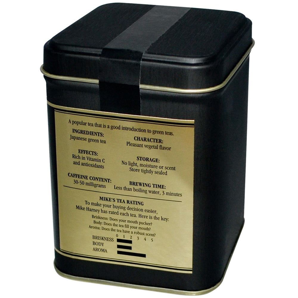 Harney & Sons Japanese Sencha Green Tea brewing in a cup, showcasing bright, approachable flavor.