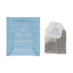 Harney & Sons Jasmine Fragrant Green Tea cup after steeping, aromatic and refreshing