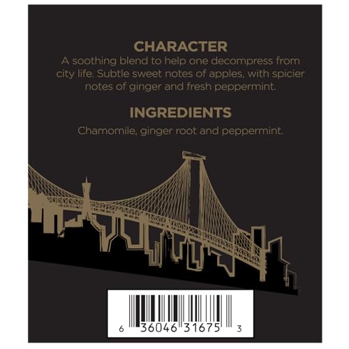 Harney & Sons New York Blend tin showcasing fragrant, caffeine-free tisane.