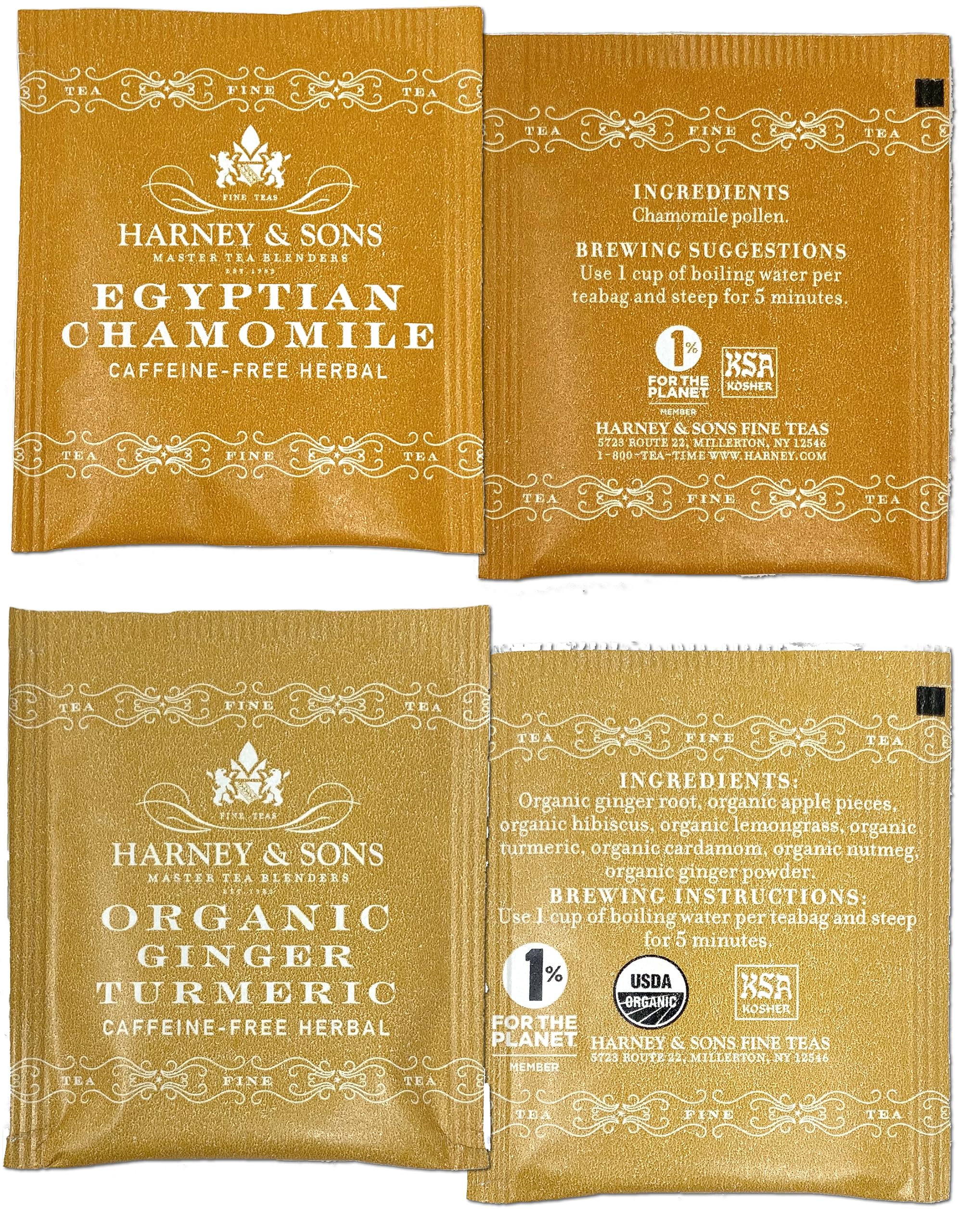 Harney & Sons Organic Peppermint tea bags for refreshing sips.