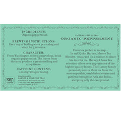 Harney & Sons Organic Peppermoint Tea steeping to unlock flavor in minutes.