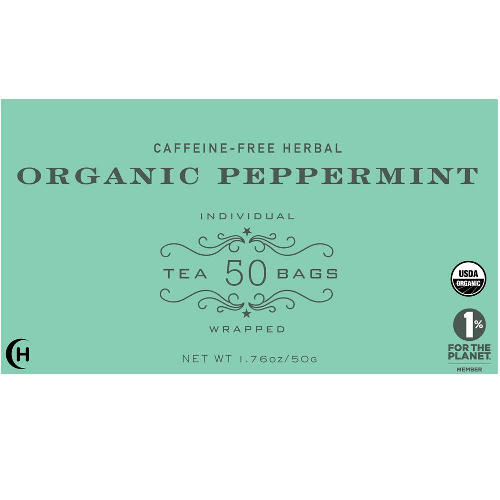 Harney & Sons Organic Peppermint Tea with USDA Organic seal, trusted quality.