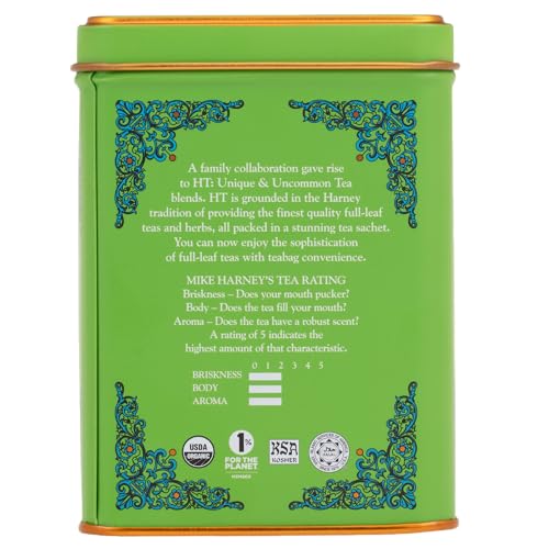 A cup of Harney & Sons Organic Supreme Green after steeping offers a refreshing aroma.