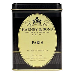 Harney & Sons Paris Black Tea loose leaves ready to brew with fruity vanilla notes.