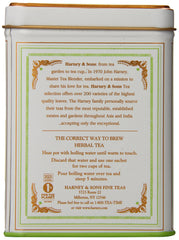 Brewing steps for Harney and Sons Peppermint Tea: pour hot water for best flavor.
