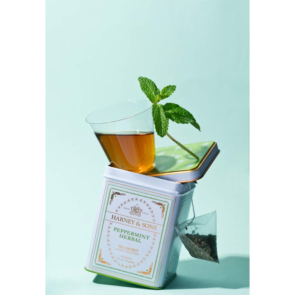 Filtered water enhances aroma when brewing Harney and Sons Peppermint Tea.