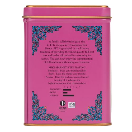 Harney & Sons Raspberry Tea setup for party or gift presentation.