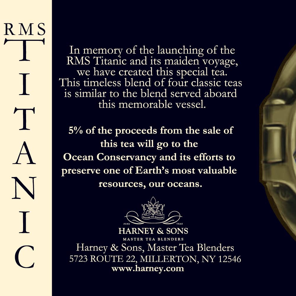 RMS Titanic tea sachets arranged for easy, elegant daily tea ritual