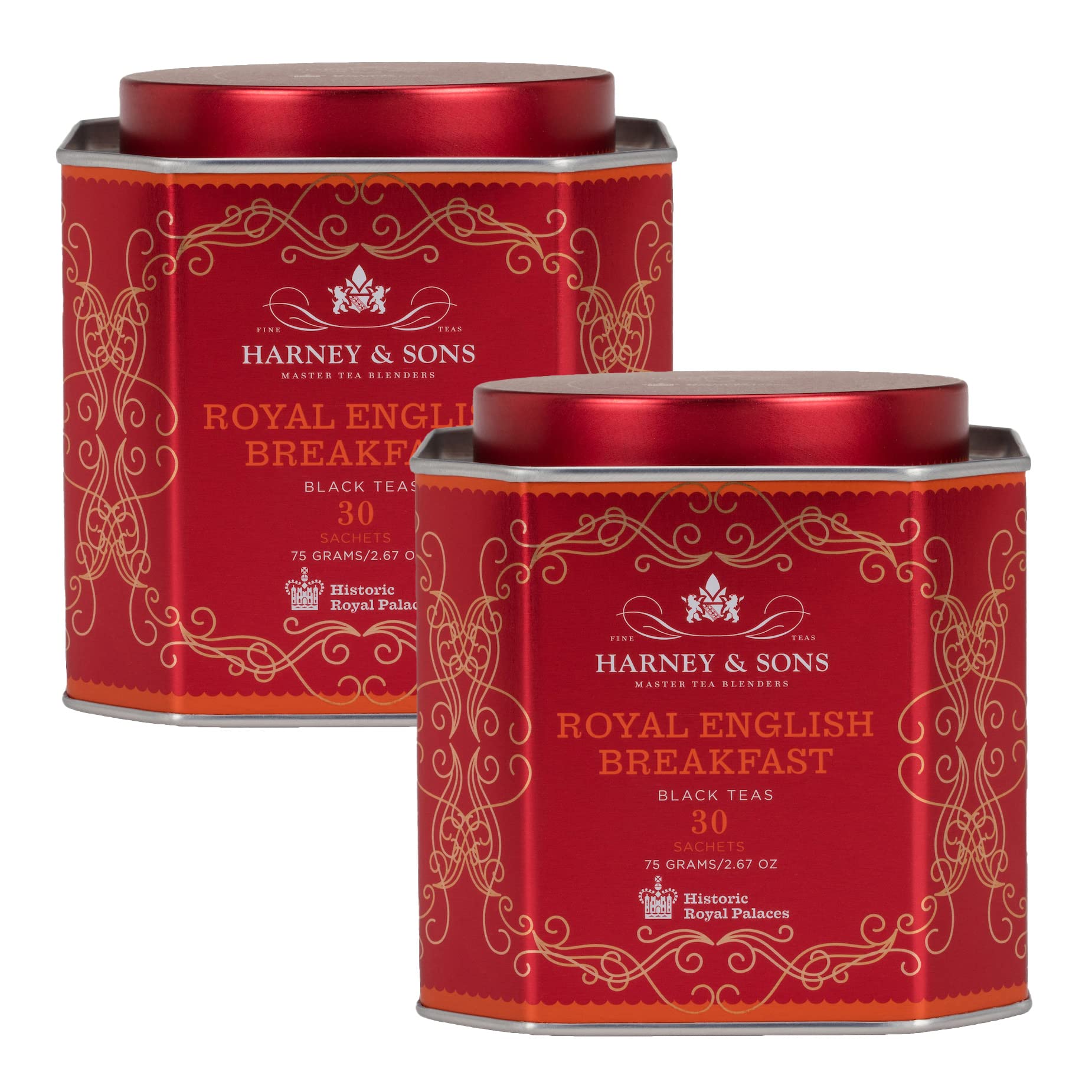 Harney and Sons Royal English Breakfast two-tin pack for convenient daily tea