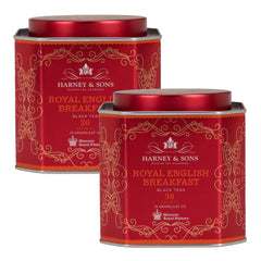 Harney and Sons Royal English Breakfast two-tin pack for convenient daily tea