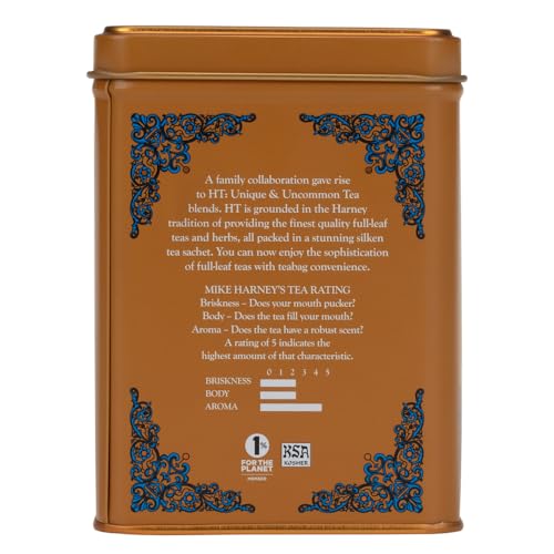 Harney & Sons Salted Caramel Tea caramel detail close-up, inviting cozy moments.
