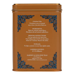Harney & Sons Salted Caramel Tea cup brew, rich aroma in action.