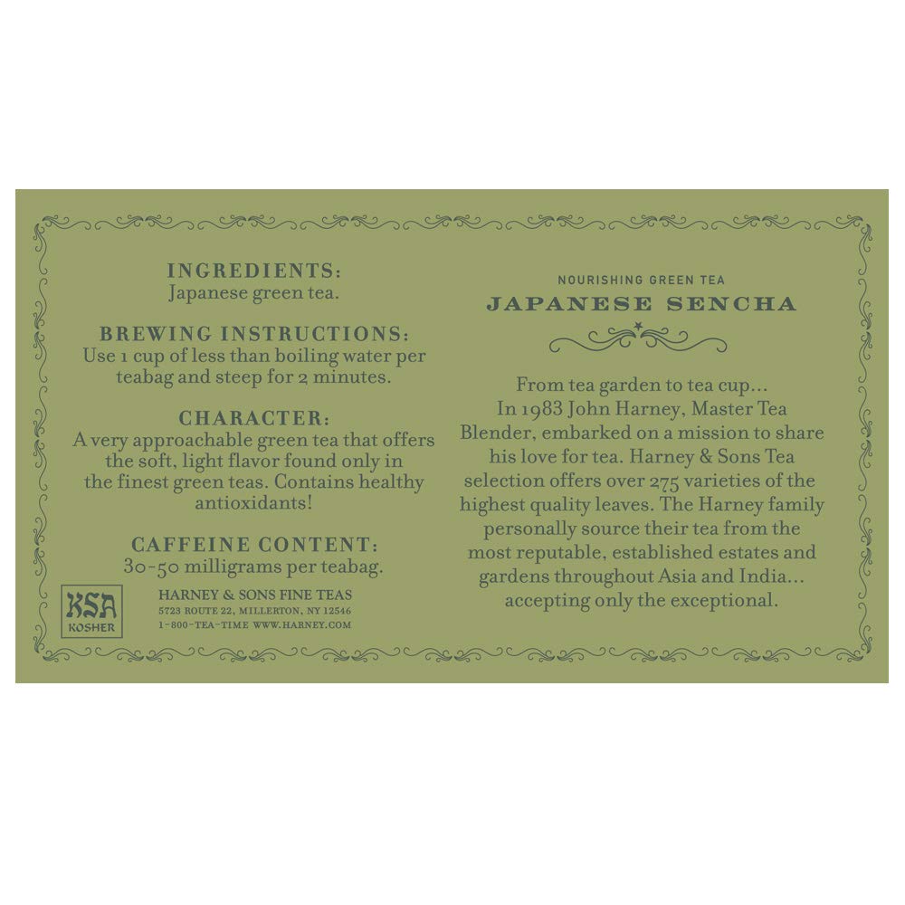 Brewing Harney & Sons Sencha green tea to reveal a light aroma.